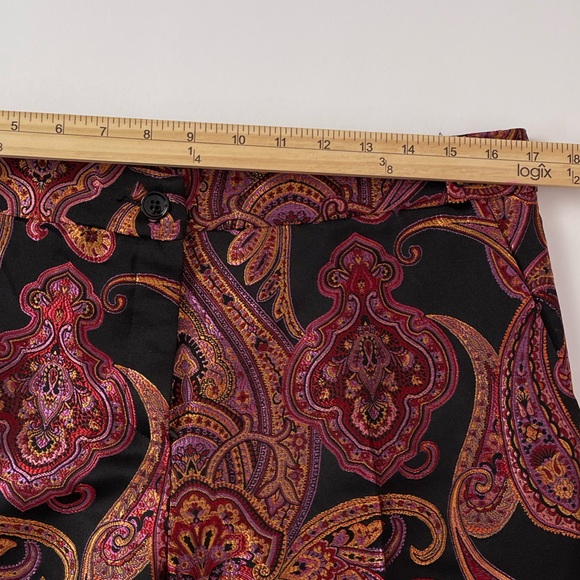Beautifully Embroidered Pants made in Italy by Pamela Milano Jacquard Paisley - Picture 6 of 10